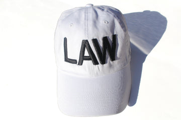 White LAW Dad cap