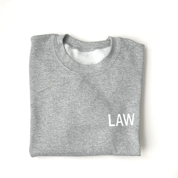 LAW (Back) Gray Crew Neck Sweater